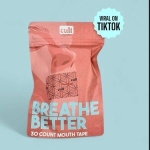 Cult Breathe Better Mouth Tape in Red, 30 Count, New, Sealed, MSRP $30